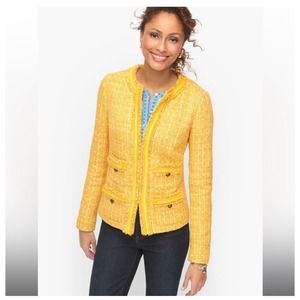 Talbots Yellow Tweed Jacket